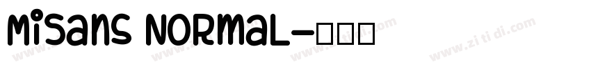 MiSans Normal字体转换